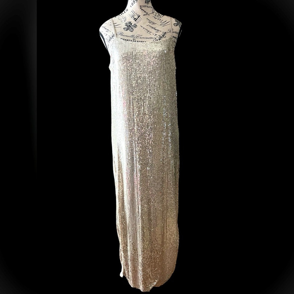 Endless Rose Gold Sequin Maxi Dress
